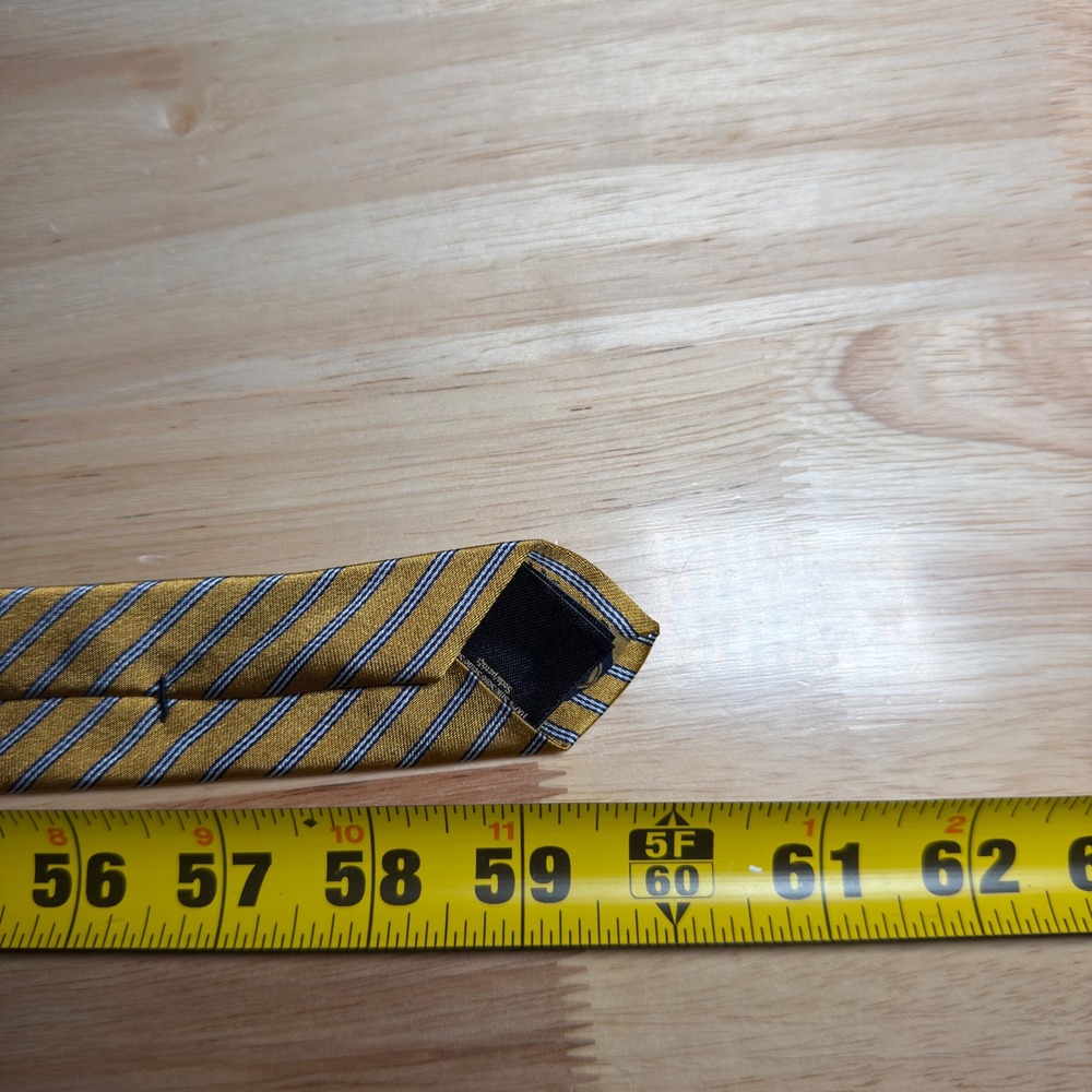 Brooks Brothers Tie Mens OS Gold Striped Silk Limited Edition 106 of 200 USA - Picture 4 of 4